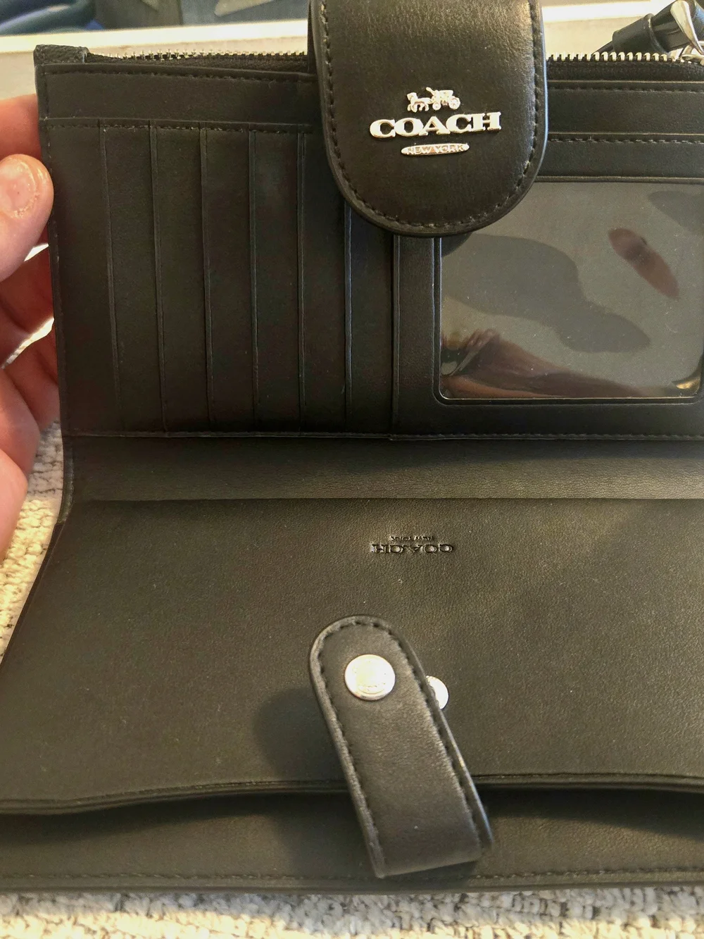 COACH Black Phone Wallet
